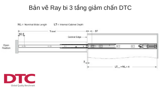 Bản vẽ Ray Bi 3 tầng giảm chấn DTC