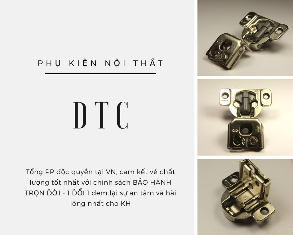 Bản lề tự đóng - Phân phối bản lề giảm chấn DTC